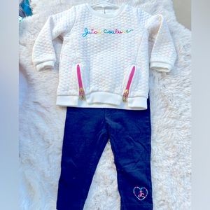 Juicy Couture Quilted Sweatshirt with Matching Leggings.